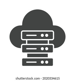 Cloud and Server Data icon vector image. Can also be used for Physical Fitness. Suitable for mobile apps, web apps and print media.