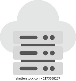 Cloud and Server Data icon vector image. Can also be used for Network and Data sharing. Suitable for mobile apps, web apps and print media.