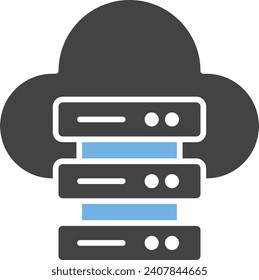 Cloud and Server Data icon vector image. Suitable for mobile application web application and print media.