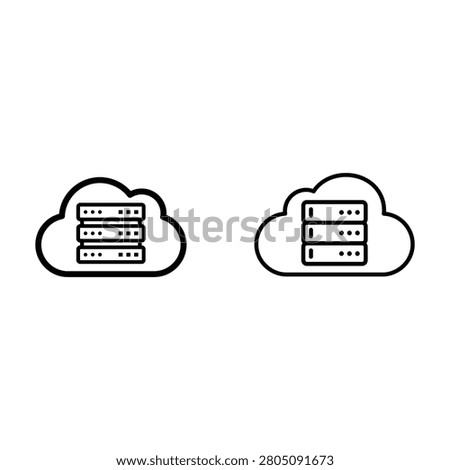 Cloud server data storage technology icon
