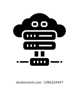 cloud server glyph icon. vector icon for your website, mobile, presentation, and logo design.