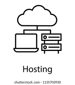 
Cloud server, hosted through a cloud platform over the internet 
