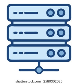 Cloud server hosting data storage isolated illustration