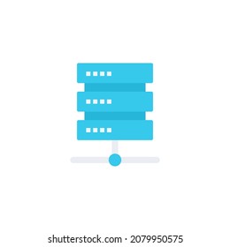 cloud server hosting network icon flat style graphic design vector