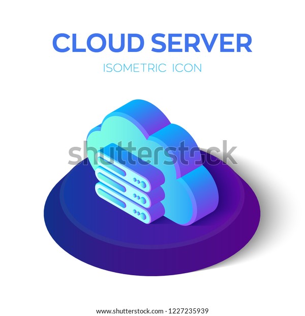 Cloud Server Icon 3d Cloud Isometric Stock Vector Royalty Free