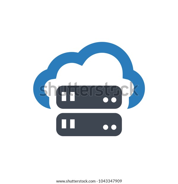 Cloud Server Icon Stock Vector Royalty Free