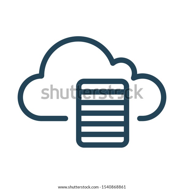 Cloud Server Icon Cloud Book Reader Stock Vector Royalty Free