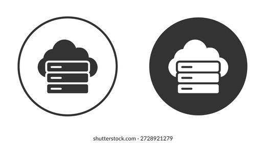 Cloud server icon clipart vector designs for graphic projects