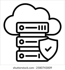 Cloud Server Icon Element For Design