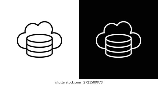 Elemento de logotipo do ícone do servidor em nuvem. Ilustração vetorial. EPS10