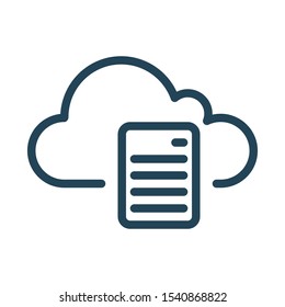Cloud server icon. loud Computing Icon. Simple outline icon style. Perfect symmetrical.