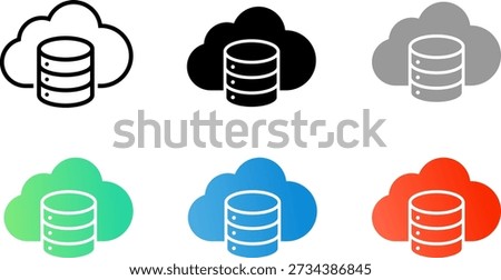 Cloud and Server Icon Set