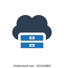 Cloud server icon (Simple vector illustration)