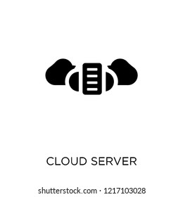 Cloud server icon. Cloud server symbol design from Networking collection. Simple element vector illustration on white background.