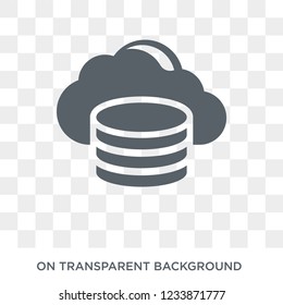 Cloud server icon. Trendy flat vector Cloud server icon on transparent background from Internet Security and Networking collection. 