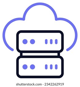 Cloud Server Icon for uiux, infographic
