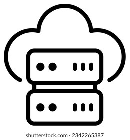 Icono de servidor de nube para uiux, infográfico