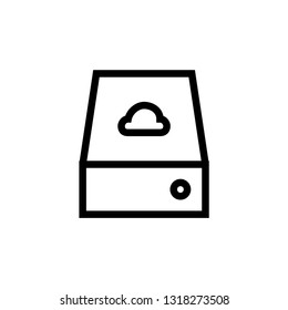 Cloud  server icon. Upload and download