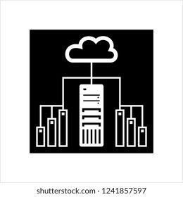 Cloud Server Icon Vector Art Illustration