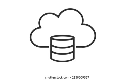 Cloud Server Icon. Vector isolated editable illustration