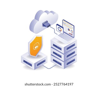 Cloud server isometric security analytics