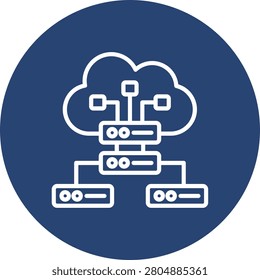 Cloud Server Line Multi Circle Color