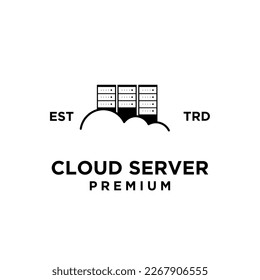 Cloud server logo icon design illustration template