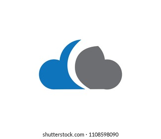 Cloud server logo and symbols