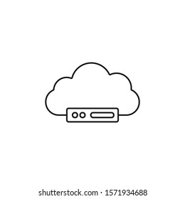 cloud server - minimal line web icon. simple vector illustration. concept for infographic, website or app.