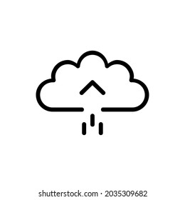 Cloud Server Technology Gadget Vector Logo Monoline Icon Symbol for Graphic Design UI UX or Website