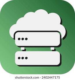 Cloud Server Vector Glyph Gradient Background Icon For Personal And Commercial Use.

