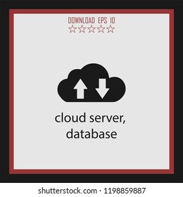 cloud server  vector icon