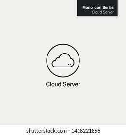 Cloud Server - Vector Icon
