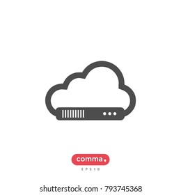 Cloud Server Vector Icon