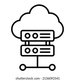 Cloud Server vector icon. Can be used for printing, mobile and web applications.