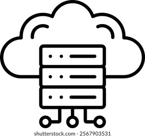 Cloud Server vector icon. Can be used for printing, mobile and web applications.