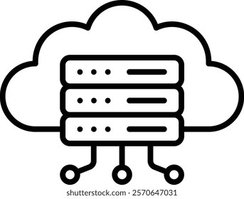 Cloud Server vector icon. Can be used for printing, mobile and web applications.