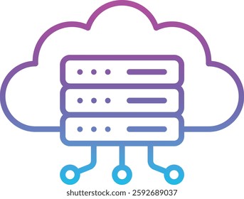 Cloud Server vector icon. Can be used for printing, mobile and web applications.