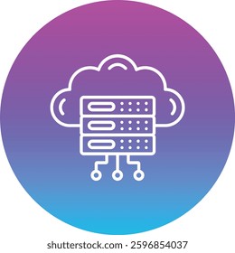 Cloud Server vector icon. Can be used for printing, mobile and web applications.