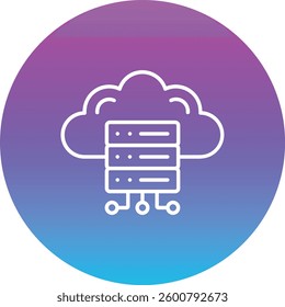 Cloud Server vector icon. Can be used for printing, mobile and web applications.