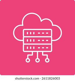 Cloud Server vector icon. Can be used for printing, mobile and web applications.