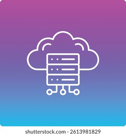 Cloud Server vector icon. Can be used for printing, mobile and web applications.