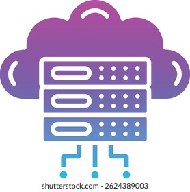 Cloud Server vector icon. Can be used for printing, mobile and web applications.