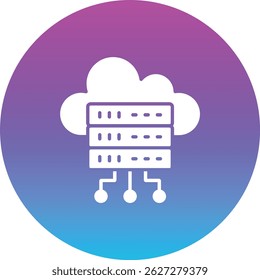 Ícone de vetor do Servidor de Nuvem. Pode ser usado para impressão, aplicativos móveis e da Web.