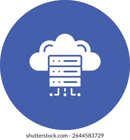 Cloud Server vector icon. Can be used for printing, mobile and web applications.