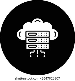 Cloud Server vector icon. Can be used for printing, mobile and web applications.