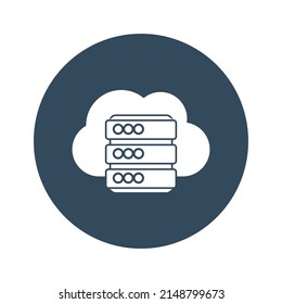 Cloud server Vector icon which is suitable for commercial work and easily modify or edit it

