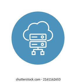 cloud server Vector icon which is suitable for commercial work and easily modify or edit it

