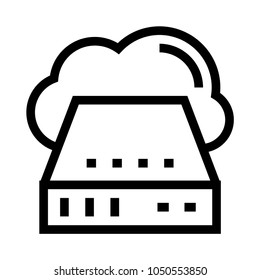 cloud server vector line icon