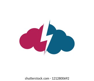Cloud servers data logo and symbols icons